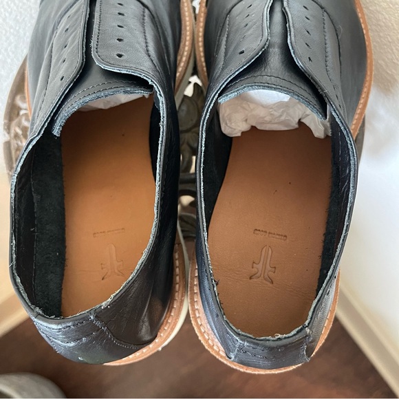 NEW Frye Paul Bal Oxford 87632 Black Leather Low Top Cap Toe Oxfords - Picture 6 of 9